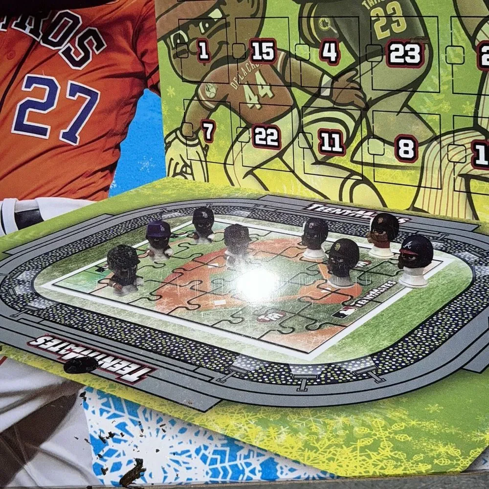 NEW 2024 TeenyMates Collectible MLB Advent Calendar 24‎ Figures Baseball Puzzle